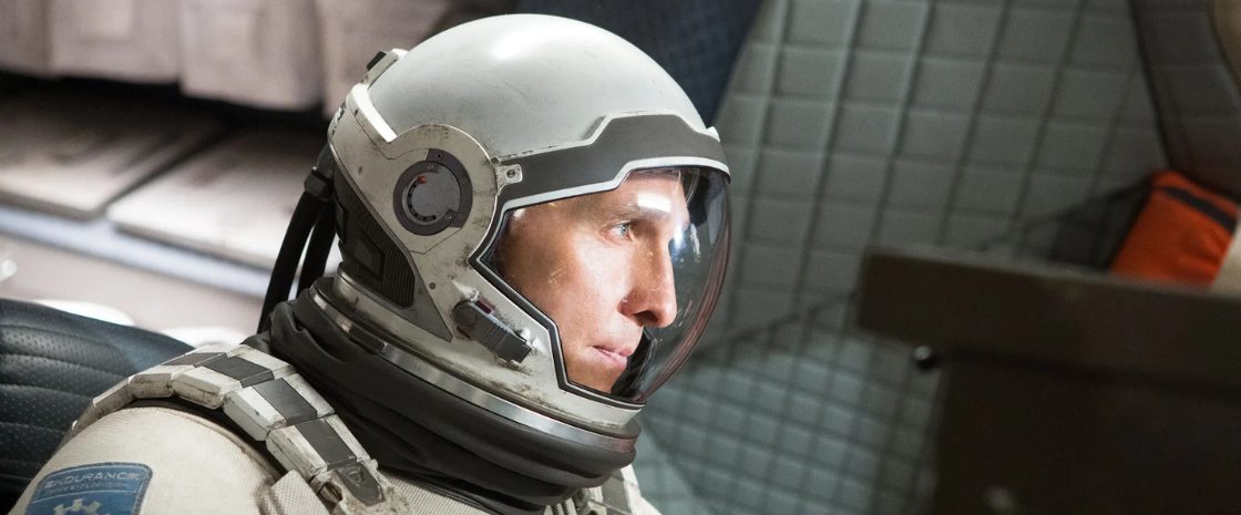 Matthew McConaughey as Cooper in Interstellar.